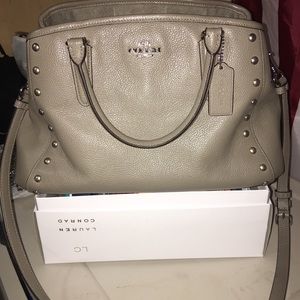 Authentic Coach studded Margot carryall